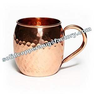 Fancy Vantage Modern Premium Unique New Design Moscow Mule Copper Mug Hammered Copper Mugs Copper Drinking Mugs for Bar Use - Product Image 2