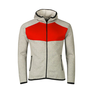 Survêtement d'hiver épais à blocs pour hommes, vêtements de jogging et de course de couleur contrastée avec capuche et pantalon à fermeture éclair, en solde - Product Image 6