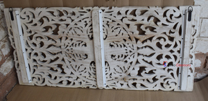 Cabecero de Cama de Madera de Mango Maciza Tallada a Mano, Estilo Indio Antiguo, Ecológico, Resistente y Duradero, para Uso Doméstico - Product Image 4