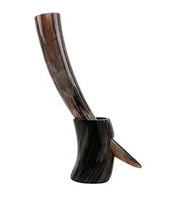 Polished Buffalo/OX <b>Drinking</b> Horn with Wooden <b>Stand</b> Fashionable Trending Design Indian Based Manufacturer and Exporters - Product Image 4