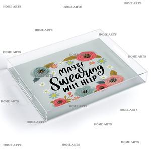 Bandeja de Servicio de Alimentos Acrílica de Diseño Simple, Bandeja Rectangular de Primera Calidad para Servir Té y Café en Venta - Product Image 4