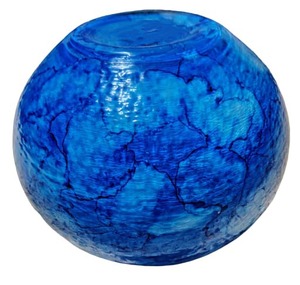 Florero de cristal marmoleado azul oscuro moderno hecho a mano de alta calidad personalizado nuevos centros de mesa decorativos superventas - Product Image 5