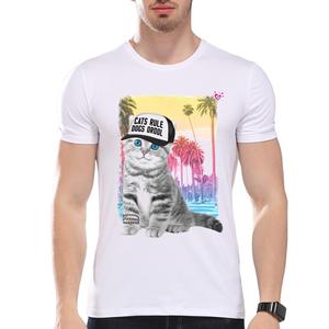 เสื้อยืดพิมพ์ลายสำหรับผู้ชายผ้าสแปนเด็กซ์/ โพลีเอสเตอร์แขนสั้นคอกลมบังคลาเทศผ้าถักคุณภาพสูงเป็นมิตรกับสิ่งแวดล้อม - Product Image 5