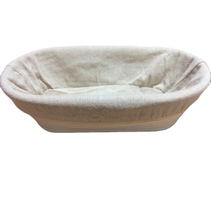 wholesale bannetons Customized Unbleached baguette Rattan 10 inch 25x15x8cm banneton oval proofing basket