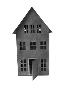 Casas de pueblo galvanizado, decoración de Navidad - Product Image 3