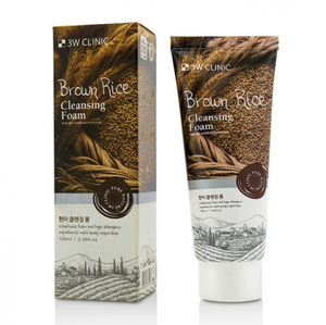 Cosmétique coréenne 3W CLINIC BROWN RICE CLEANSING CREAM Crème nettoyante anti-rides éclaircissante Démaquillant Soin des pores et du sébum 100ml Tout usage - Product Image 2