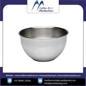 2021 vente chaude de haute qualité en acier inoxydable poli bol de rasage SSB-06 à bon prix de la marque India Pearl - Product Image 2
