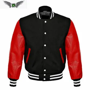 U World Men's Hood Baseball Varsity Jacket White