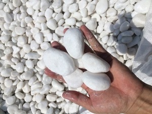 Galets blancs de neige, 100 pièces, pierres sous forme de gravier, pour le jardin, aménagement paysager d'extérieur, vente en gros - Product Image 4