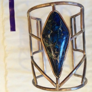 Bijoux de manchette en perles de laiton plaqué or faits à la main sur mesure bracelet à breloques en perles bracelets de manchette pour femmes - Product Image 1