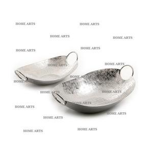 Plateau de service de deux tailles différentes en acier inoxydable, couleur or, plateau de service pour hôtel et restaurant - Product Image 3