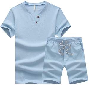 Conjunto de chándal corto transpirable para hombre, ropa deportiva de verano - Product Image 5