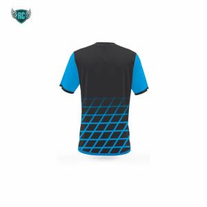 Maillot de baseball bleu pour hommes, imprimé sur mesure, vêtements de sport à livraison rapide avec technique de sublimation des chaînes d'approvisionnement agile - Product Image 3