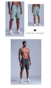 Pantalones cortos impermeables de secado rápido para hombre, ropa para hacer senderismo, correr, entrenamiento, informal, cantidad personalizada, licra, técnica antiimagen - Product Image 5