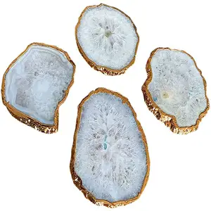 White Agate Natural Slice/Coaster