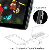 Huion Kamvas Pro 13, écran interactif de dessin de 13,3 pouces, tablette graphique numérique à écran LCD, moniteur