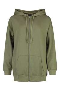 เสื้อมีฮู้ดมีซิปแฟชั่นสำหรับผู้หญิง, เสื้อกันหนาวถักแบบมีฮู้ดสำหรับผู้ชายทรงโอเวอร์ไซส์ - Product Image 5