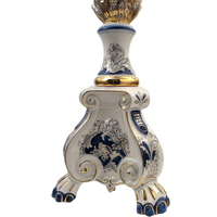 SAMBUCO CERAMICS Porte-bougie en céramique italienne fait main, forme cylindrique, décoration d'intérieur, fabriqué en Italie
