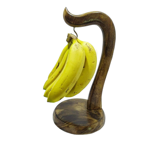 Crochet en acier inoxydable avec porte-banane en bois de teck Love Style Ustensile de cuisine Accessoires pour la maison La plus grande entreprise de fabrication - Product Image 3