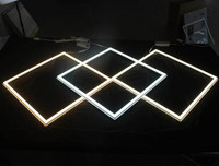 Plafonnier LED Moderne Super Lumineux 24W pour Bureau à Domicile, Panneau à Cadre en Alliage d'Aluminium avec Dimensions Ajustables