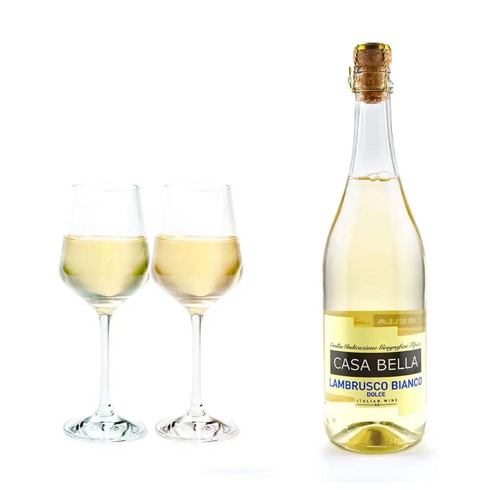 อิตาเลี่ยนที่มีคุณภาพสูงสีขาวกึ่งประกายไวน์เอมีเลีย IGT Lambrusco ใน750มิลลิลิตรขวดแก้วสำหรับร้านอาหาร