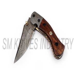 Couteau de poche pliant damas fait main sur mesure par l'industrie des couteaux Sm (smk1267) - Product Image 4