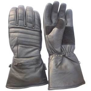 Top qualité noir couleur nouveau style hiver en cuir véritable moto gants imperméables pour hommes prix de gros USA 2023 - Product Image 1