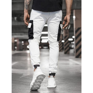 กางเกงวอร์มรัดรูปมีซิปของผู้ชาย,กางเกงวอร์มกางเกงกีฬาวิ่งมีกระเป๋าข้างผ้ายืดสีสันสดใส - Product Image 6