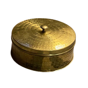 Récipient Chapati en cuivre martelé en métal fait à la main Boîte de roti de cuisine de qualité de luxe du meilleur exportateur en Inde - Product Image 5