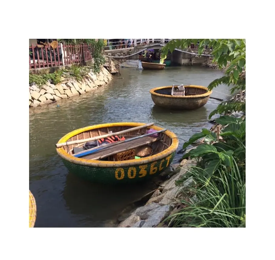 Mini Barco de bambú de Vietnam para viajar-Bote de bambú plegable (0084587176063 whatsap Ms.Sandy)