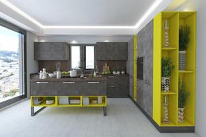 Armoires de cuisine en contreplaqué résistantes à l'humidité, ensemble d'armoires de cuisine modulaires, taille personnalisée, fabriqué en Turquie - Product Image 2