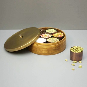 กล่องเครื่องเทศไม้พร้อมฝาโลหะกล่องเครื่องเทศเครื่องครัว - Product Image 6