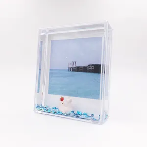 Thiết Kế Ban Đầu Cá Heo Floater Nhựa Chất Lượng Cao Shake-It Phong Cách Mới Nhất Long Lanh Vuông Lỏng Instax Polaroid Khung
