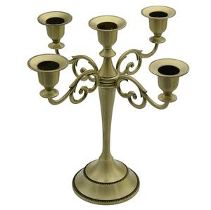 Candélabre en métal à cinq bras, qualité supérieure, fait à la main, design traditionnel, décoration de mariage, candélabre de luxe - Product Image 2