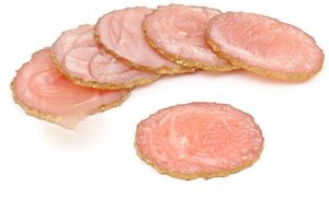 DIY สีขาวอีพ็อกซี่เทอร์ควอยซ์เรซิ่น Coasters ตั้ง Geode เรซิ่นในสีเขียวขุ่นและสีทอง - Product Image 5