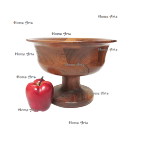 Cuenco de madera para servir alimentos de la mejor calidad, diseño clásico, forma redonda, frutas, dulces, cuenco para servir por Home Arts - Product Image 1