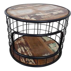 โต๊ะกาแฟไม้เนื้อแข็งสไตล์โมเดิร์นพร้อมที่เก็บของตกแต่งบ้านเฟอร์นิเจอร์ห้องนั่งเล่นไม่เหมือนใคร - Product Image 4