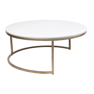 Modern Nesting Coffee <b>Tables</b> Gold Plated Iron Frame Marble White Top Living Room <b>Centre</b> <b>Table</b> Rust Proof Coated Home Furniture - Product Image 2