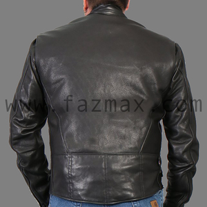 Veste de moto en cuir de vachette épais véritable pour hommes de qualité supérieure fermeture à glissière imperméable respirant grande taille pour la saison d'automne - Product Image 4