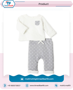 Conjunto de pijamas de algodón para bebés, ropa de dormir cálida para bebés, animales y niñas, de seda acanalada, desde la India suministro a granel, venta al por mayor - Product Image 5