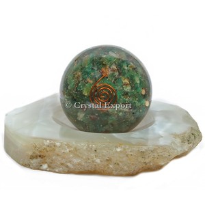 Aventurina verde colgante orgonita Choco-Reiki esfera - Product Image 1