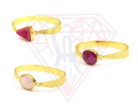 Bracelets de bijoux plaqués, Bracelets en Quartz doré, bracelet en pierres précieuses Druzy ~ bracelet en pierres précieuses rubis teintées ~ Agate bouddhiste en laiton Rose