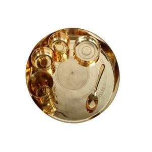 Ensemble de thali en laiton de qualité supérieure, taille et forme personnalisées, vaisselle de service, ensemble de thali - Product Image 5