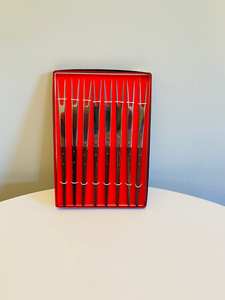 Ensemble de fourchettes en acier inoxydable poli or avec manche en bois élégant, parfait pour les mariages et les repas en hôtel - Product Image 5