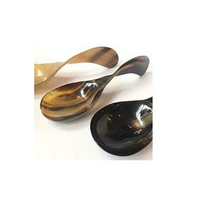 Cuillère en corne du marbré, pour le dîner, en promotion, ustensiles de table, service pour 3 cuillère, design de poignée - Product Image 1