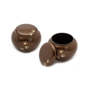 Urne d'aspect Antique pour les funérailles d'adulte, rouge brillant pour les funérailles en forme de pattes d'achigan imprimées, urnes de crémation élégantes pour animaux de compagnie - Product Image 5