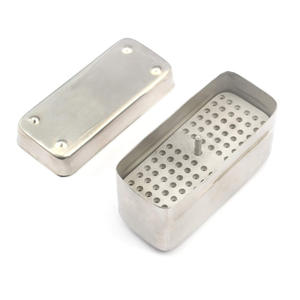 Juego de caja redonda quirúrgica Caja de agujas de acero inoxidable Instrumentos quirúrgicos duraderos para procedimientos médicos de precisión 4 piezas - Product Image 6