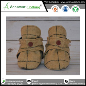 Botines de bebé recién nacido fabricante botines recién nacidos niña botines de bebé de tela de algodón orgánico suave - Product Image 6