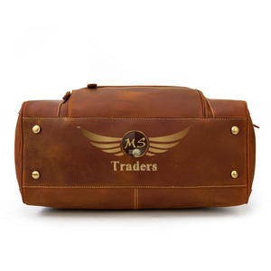 16 pouces de haute qualité marron sac à bagages en cuir PU sac de voyage 2023 plus récent sac de sport de grande capacité - Product Image 3