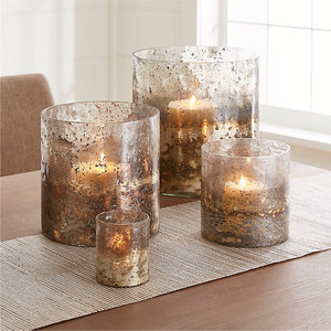 Bougeoirs en verre Hurricane pour la décoration de la maison pour les fêtes de Noël - Product Image 1